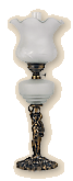 lampa naftowa z podstawą figurką kobiety